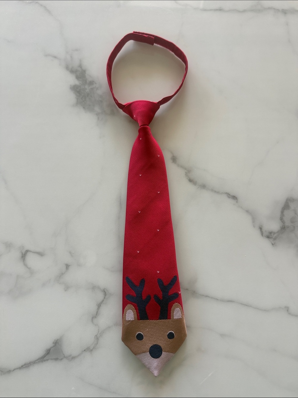 Gymboree Red Kids Reindeer Clip-On Tie